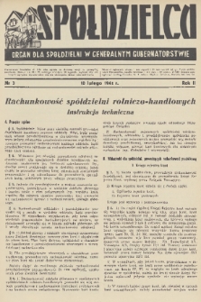 Spółdzielca : organ dla Spółdzielni w Generalnym Gubernatorstwie. R. 2, 1942, nr 3