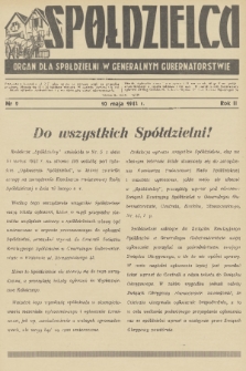 Spółdzielca : organ dla Spółdzielni w Generalnym Gubernatorstwie. R. 2, 1942, nr 9