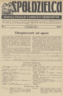 Spółdzielca : organ dla Spółdzielni w Generalnym Gubernatorstwie. R. 2, 1942, nr 11