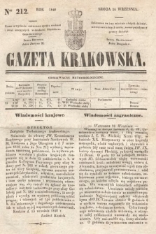 Gazeta Krakowska. 1840, nr 212