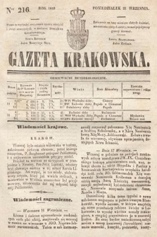 Gazeta Krakowska. 1840, nr 216