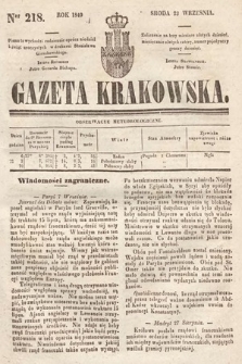 Gazeta Krakowska. 1840, nr 218