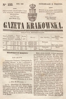 Gazeta Krakowska. 1840, nr 222