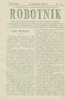 Robotnik : organ Polskiej Partyi Socyalistycznej. 1900, nr 38 (15 listopada)