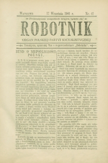 Robotnik : organ Polskiej Partyi Socyalistycznej. 1901, nr 41 (17 września) + dod.