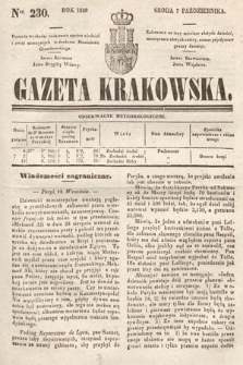 Gazeta Krakowska. 1840, nr 230