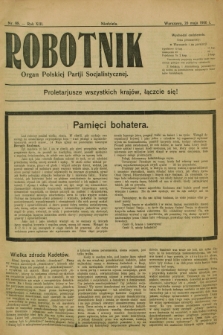 Robotnik : organ Polskiej Partji Socjalistycznej. R.13, nr 98 (20 maja 1906)