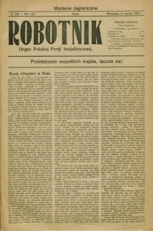 Robotnik : organ Polskiej Partji Socjalistycznej. R.13, nr 116 (13 czerwca 1906) - wyd. zagraniczne