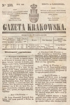 Gazeta Krakowska. 1840, nr 233