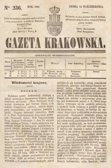 Gazeta Krakowska. 1840, nr 236