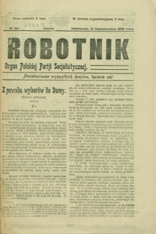 Robotnik : organ Polskiej Partji Socjalistycznej. 1906, № 190 (18 października)