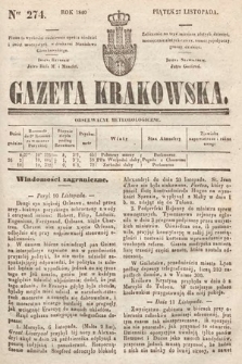 Gazeta Krakowska. 1840, nr 274