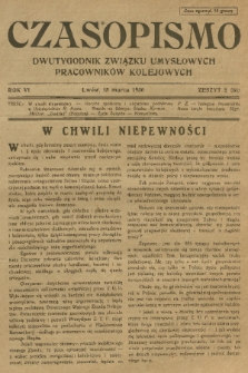 Czasopismo : dwutygodnik Związku Umysłowych Pracowników Kolejowych. R. 6, 1930, z. 5