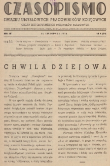 Czasopismo Związku Umysłowych Pracowników Kolejowych : organ Ligi Słowiańskich Urzędników Kolejowych. R. 12, 1936, z. 9
