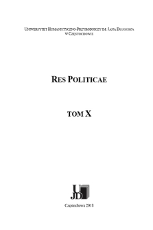 Res Politicae. T. 10 (2018)