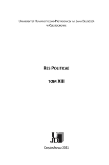 Res Politicae. T. 13 (2021)