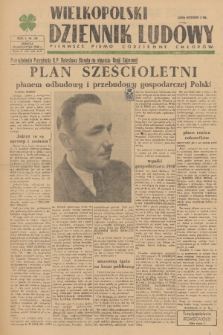 Wielkopolski Dziennik Ludowy : pierwsze pismo codzienne chłopów. R. 1, 1948, nr 108