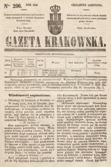 Gazeta Krakowska. 1840, nr 296