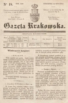 Gazeta Krakowska. 1840, nr 18