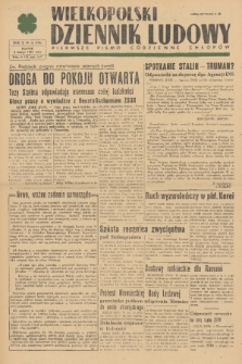 Wielkopolski Dziennik Ludowy : pierwsze pismo codzienne chłopów. R. 2, 1949, nr 33