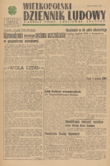 Wielkopolski Dziennik Ludowy : pierwsze pismo codzienne chłopów. R. 2, 1949, nr 50