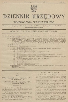 Dziennik Urzędowy Województwa Warszawskiego. 1921, nr 9