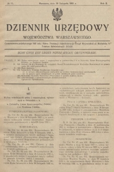 Dziennik Urzędowy Województwa Warszawskiego. 1921, nr 11
