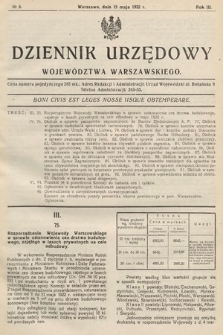 Dziennik Urzędowy Województwa Warszawskiego. 1922, nr 6