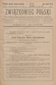Związkowiec Polski : organ Polskiego Związku Zawodowego Pracowników Przemysłowych i Handlowych. R.5, 1925, No 8 i 9 (108 i 109)