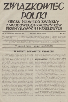 Związkowiec Polski : organ Polskiego Związku Zawodowego Pracowników Przemysłowych i Handlowych. R.8, 1928, Nr 5-6 (166-167)