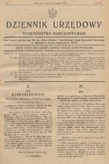 Dziennik Urzędowy Województwa Warszawskiego. 1922, nr 18