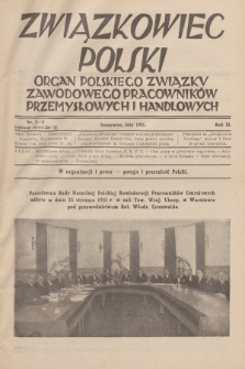 Związkowiec Polski : organ Polskiego Związku Zawodowego Pracowników Przemysłowych i Handlowych. R.11, 1931, Nr 3-4 (236-237)