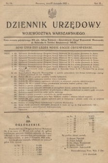 Dziennik Urzędowy Województwa Warszawskiego. 1922, nr 19
