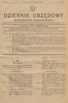 Dziennik Urzędowy Województwa Warszawskiego. 1922, nr 21