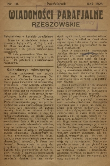 Wiadomości Parafjalne Rzeszowskie. 1925, nr 10