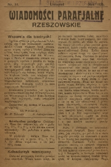 Wiadomości Parafjalne Rzeszowskie. 1925, nr 11