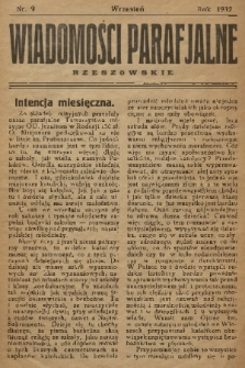 Wiadomości Parafjalne Rzeszowskie. 1932, nr 9