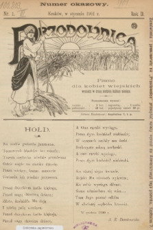 Przodownica : pismo dla kobiet wiejskich. R. 2, 1901, nr 1