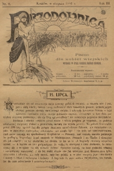 Przodownica : pismo dla kobiet wiejskich. R. 3, 1902, nr 8