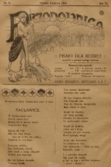 Przodownica : pismo dla kobiet. R. 11, 1910, nr 4