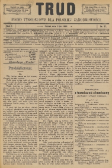 Trud : pismo tygodniowe dla polskiej zarobkowości. R. 1, 1886, nr 27