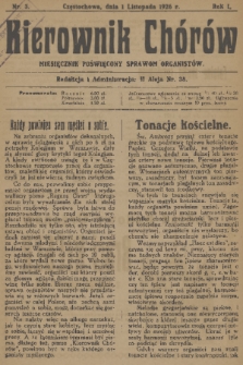 Kierownik Chórów : miesięcznik poświęcony sprawom organistów. R. 1, 1926, nr 3