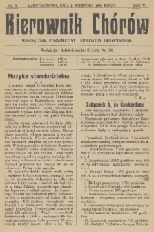 Kierownik Chórów : miesięcznik poświęcony sprawom organistów. R. 5, 1930, nr 9