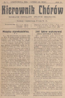 Kierownik Chórów : miesięcznik poświęcony sprawom organistów. R. 6, 1931, nr 2