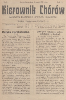 Kierownik Chórów : miesięcznik poświęcony sprawom organistów. R. 6, 1931, nr 3