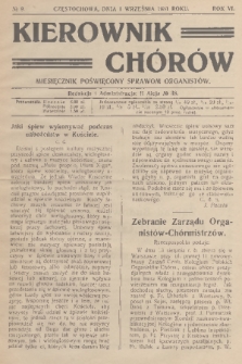 Kierownik Chórów : miesięcznik poświęcony sprawom organistów. R. 6, 1931, No. 9