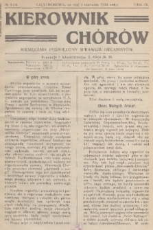 Kierownik Chórów : miesięcznik poświęcony sprawom organistów. R. 9, 1934, No. 5 i 6