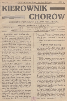 Kierownik Chórów : miesięcznik poświęcony sprawom organistów. R. 9, 1934, No. 7 i 8