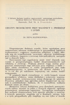 Rozprawy Biologiczne z Zakresu Medycyny Weterynaryjnej, Rolnictwa i Hodowli, T. 11, 1933, z. [2]