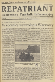 Repatriant : ilustrowany tygodnik informacyjny. R. 2, 1946, nr 3